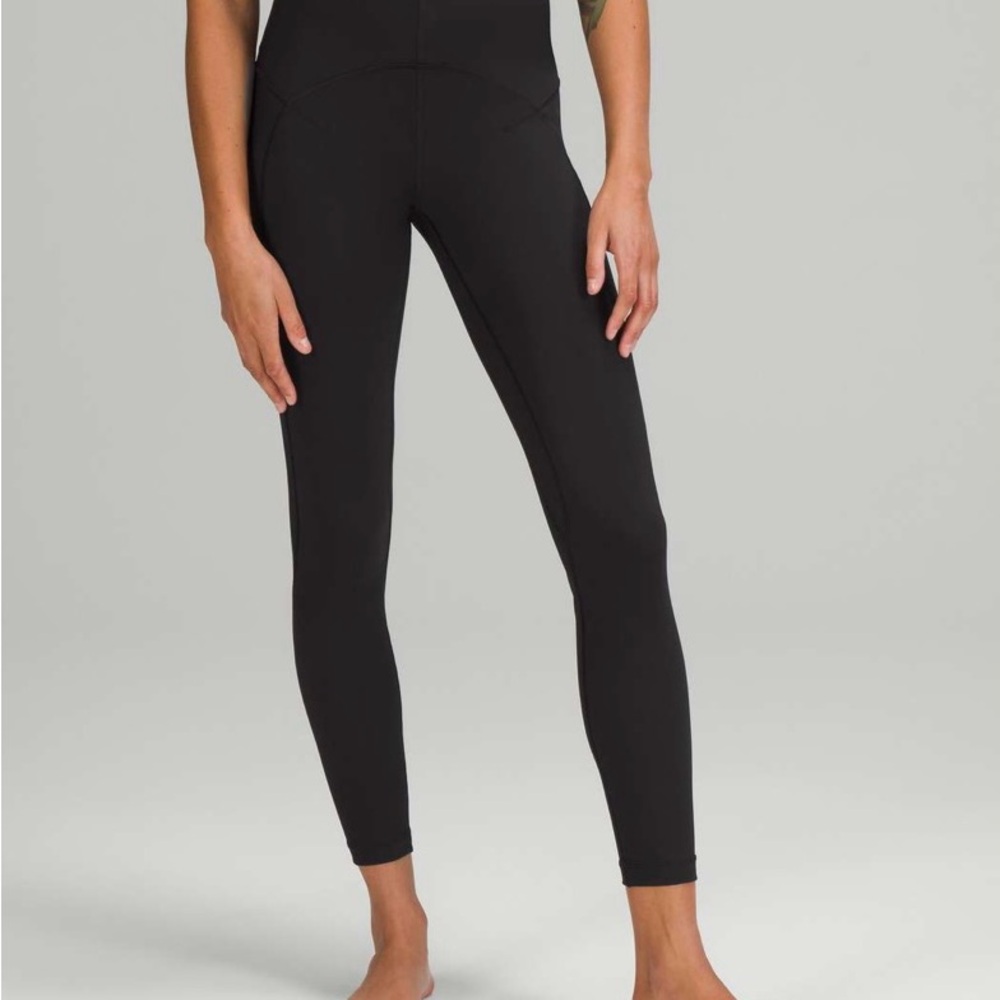 Lululemon Back-Zip High-Waisted Black Paddle Tight 28